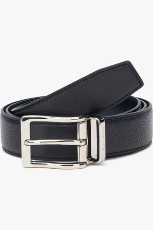 Brooks Brothers Ceinture bleu en cuir grainé