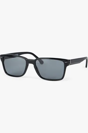 Brooks Brothers Lunettes de soleil rectangulaires noires