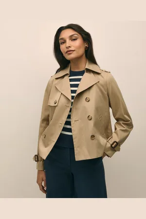 Brooks Brothers Trench Cropped Double-Breasted en Twill