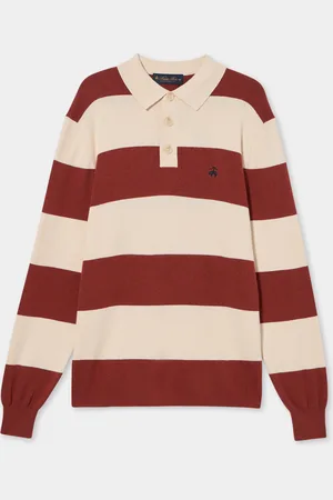 Brooks Brothers Polo Rugby à Rayures en Coton-Cashmere