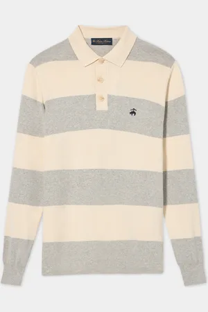 Brooks Brothers Polo Rugby à Rayures en Coton-Cashmere