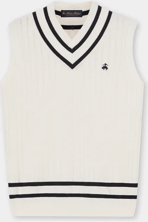 Brooks Brothers Gilet Tennis avec Logo Brodé en Coton