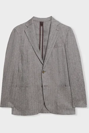 Brooks Brothers Blazer en Lin à Motif Herringbone