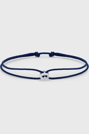 Le Gramme 1g polished sterling silver navy entrelacs cord bracelet men Jewellery