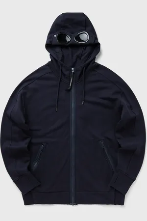 C.P. Company DIAGONAL RAISED FLEECE GOGGLE ZIPPED HOODED SWEATSHIRT men Hoodies|Zippers