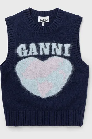 Ganni Graphic Soft Wool Mix Vest women Vests