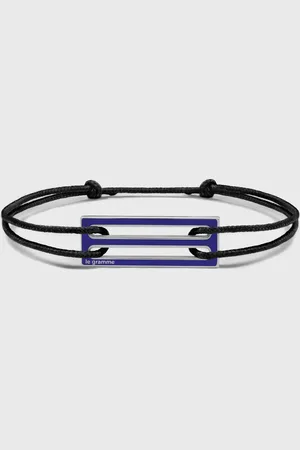 Le Gramme 2.5g polished sterling silver royal lacquered cord bracelet men Jewellery