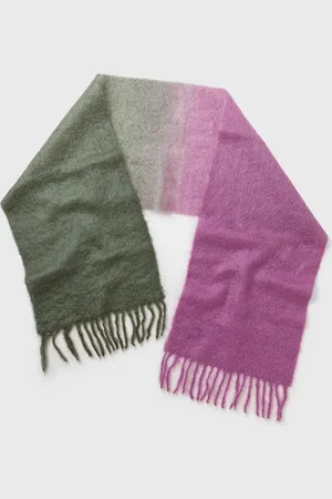 Ganni Mohair Gradient Fringed Scarf women Scarves