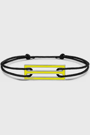 Le Gramme 2.5g polished sterling silver yellow lacquered cord bracelet men Jewellery