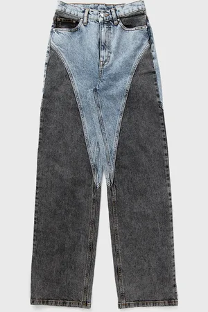 ROTATE Straight Patchwork Jeans women Jeans
