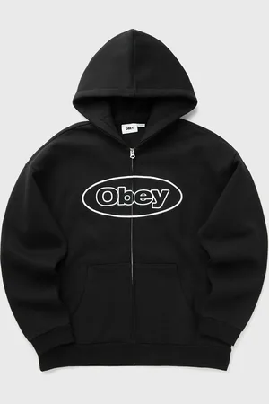 Obey OVAL EXTRA HEAVY ZIP HOOD men Hoodies|Zippers