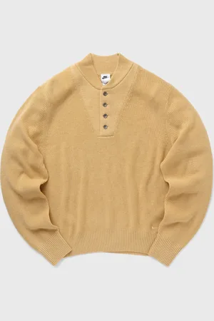 Nike LIFE LONG-SLEEVE MILITARY HENLEY JUMPER men Half-Zips
