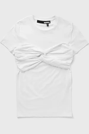 ROTATE Fitted Twisted T-Shirt women Shortsleeves