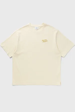 Maison Kitsuné HANDWRITING EMBROIDERY OVERSIZE TEE men Shortsleeves