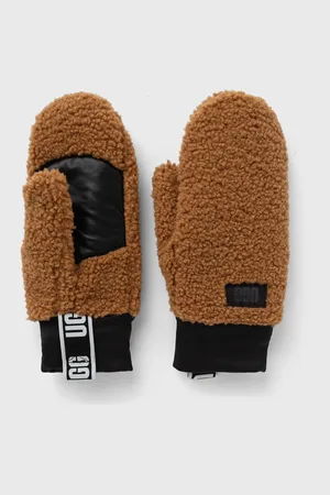 UGG WMNS FLUFF MITTEN WITH LOGO TAPE men Gloves