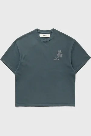 ROUGH. OLIVE STICHED TEE men Shortsleeves