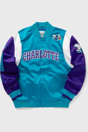 Mitchell & Ness NBA TEAM ORIGINS SATIN JACKET VINTAGE LOGO CHARLOTTE HORNETS men Bomber Jackets|Team Jackets