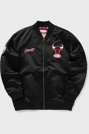 Mitchell & Ness NBA TEAM LEADER SATIN BOMBER VINTAGE LOGO CHICAGO BULLS men Bomber Jackets
