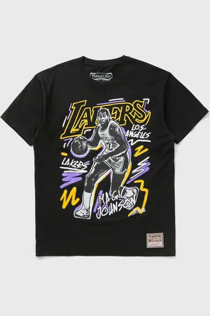 Mitchell & Ness NBA CHALKED UP TEE LOS ANGELES LAKERS MAGIC JOHNSON men Shortsleeves|Team Tees