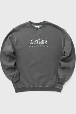 Butter Goods Equipment Applique Crewneck men Sweatshirts