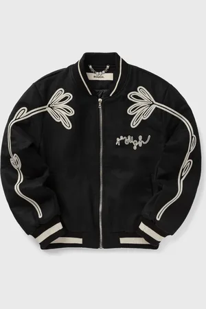 ROUGH. FLORAL VARSITY JACKET men Bomber Jackets|College Jackets