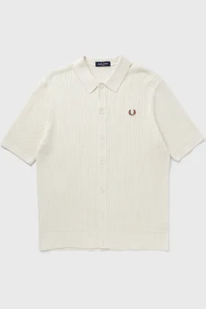 Fred Perry TEXTURED BUTTON THROUGH KNITTED SHIRT men Shortsleeves