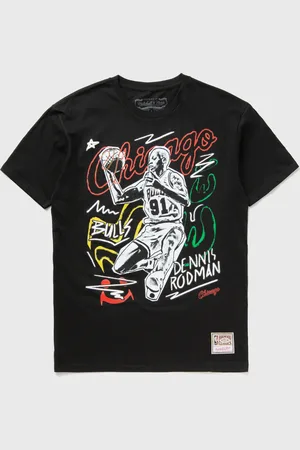 Mitchell & Ness NBA CHALKED UP TEE CHICAGO BULLS DENNIS RODMAN men Shortsleeves|Team Tees