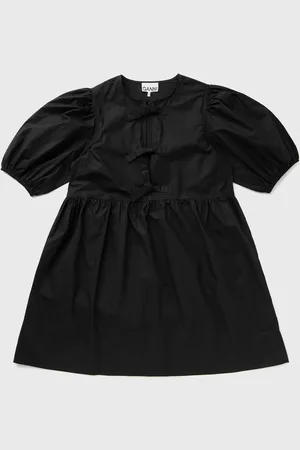 Ganni Cotton Poplin Tie String Mini Dress women Dresses