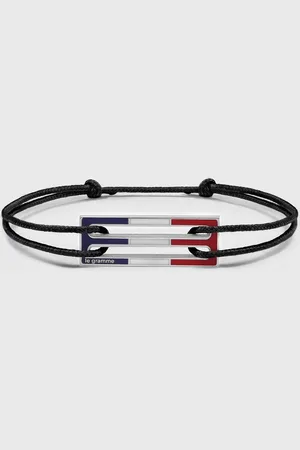 Le Gramme 2.5g polished sterling silver tricolor lacquered cord bracelet men Jewellery|Watches