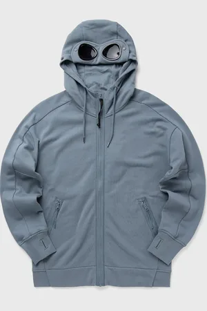 C.P. Company DIAGONAL RAISED FLEECE GOGGLE ZIPPED HOODED SWEATSHIRT men Hoodies|Zippers