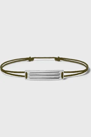 Le Gramme 5g polished sterling silver khaki godron cordon bracelet men Jewellery