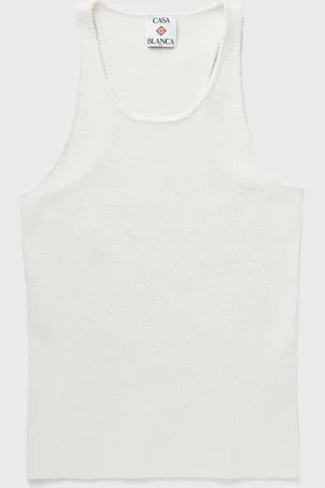 Casablanca BOUCLE RIBBED VEST men Tank Tops