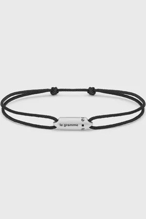 Le Gramme 3g brushed sterling silver cord segment bracelet men Jewellery