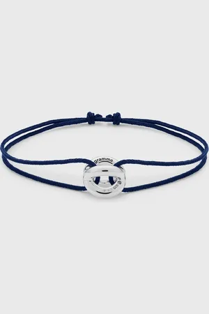 Le Gramme 3g polished sterling silver navy entrelacs cord bracelet men Jewellery