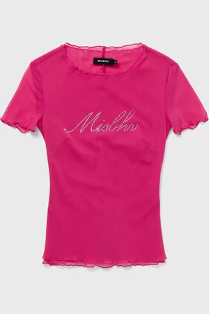 MISBHV CRYSTAL MESH BABY TEE women Shortsleeves en