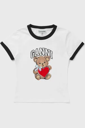 Ganni Basic Jersey Bear Small T-shirt women Shortsleeves