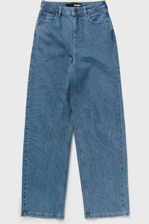 ROTATE RHINESTONE WIDE LEG JEANS women Jeans