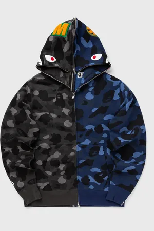 A Bathing Ape COLOR CAMO SEPARATE SHARK FZ HOODIE men Hoodies|Zippers