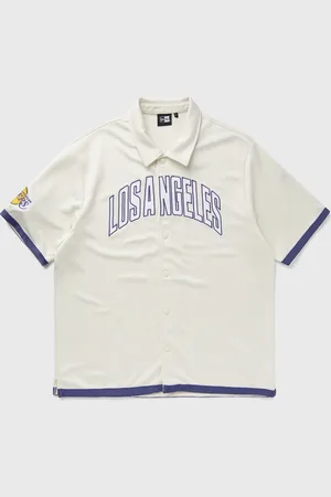 New Era NBA SNAP BUTTON SHIRT LOS ANGELES LAKERS men Shortsleeves|Team Tees