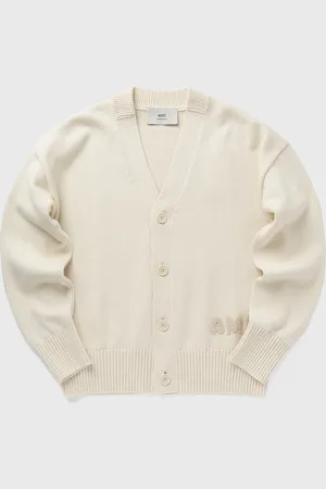 Ami AMI EMBROIDERED CARDIGAN men Zippers & Cardigans