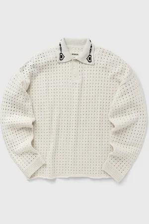 ROUGH. L/S CROCHET POLO SHIRT men Polos