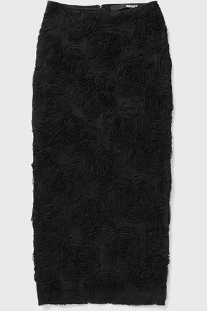 ROTATE Flower Mesh Pencil Skirt women Skirts