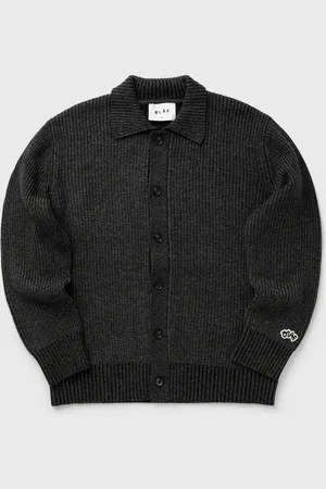 ØLÅF KNITTED RIBBED CARDIGAN men Zippers & Cardigans