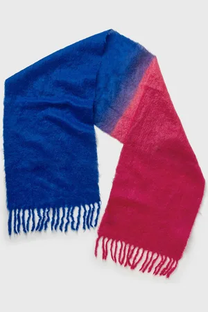 Ganni Mohair Gradient Fringed Scarf women Scarves