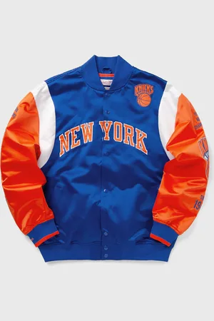 Mitchell & Ness NBA TEAM ORIGINS SATIN JACKET VINTAGE LOGO NEW YORK KNICKS men Bomber Jackets|Team Jackets