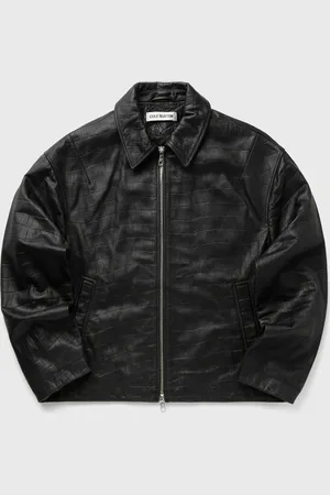 Cole Buxton CROC EMBOSSED LEATHER JACKET men Bomber Jackets