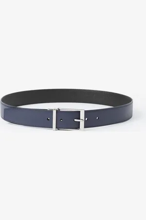 Burberry Ceinture réversible en cuir grainé, Size: 80, Black