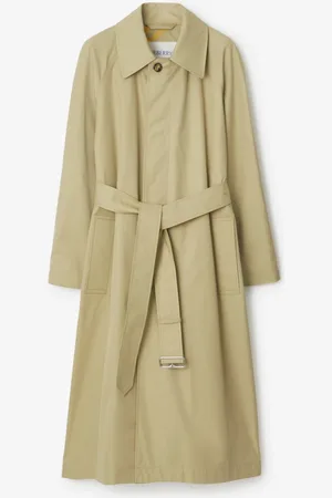 Burberry Paletot long Bradford en gabardine, Size: 06