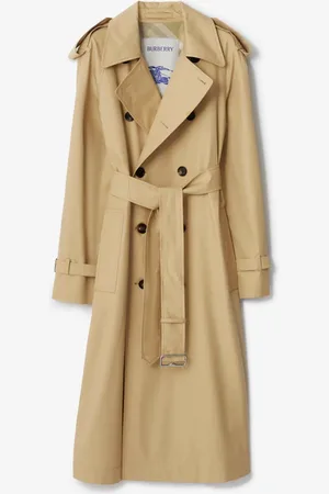 Burberry Trench long en gabardine, Size: 16