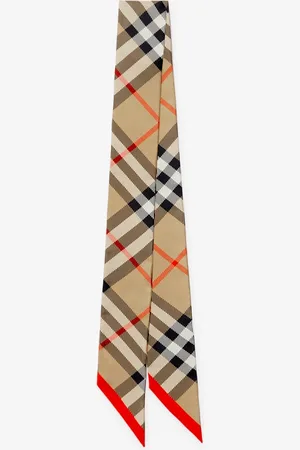 Burberry Foulard ultrafin en soie Check